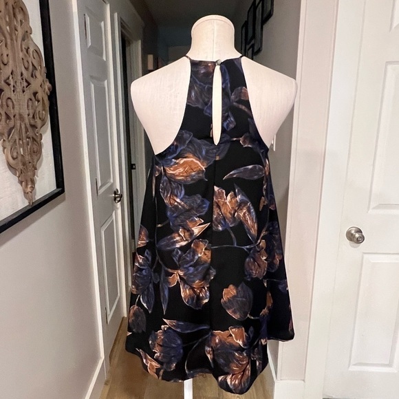 THE IMPECCABLE PIG  black mini floral halter dress - Picture 6 of 10